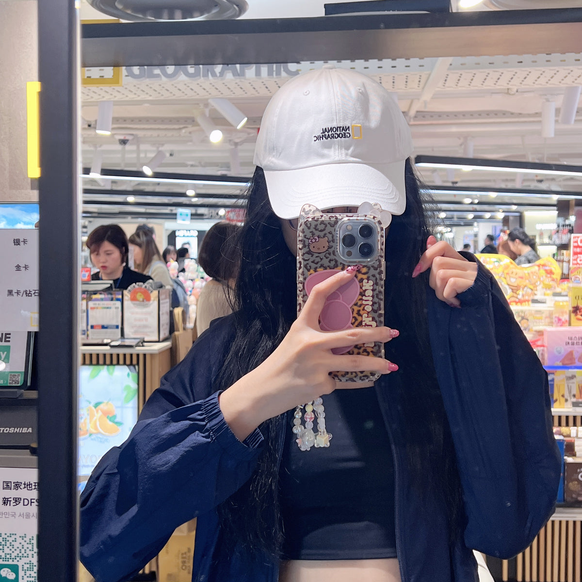 韓國 National Geographic Embroidered Small Logo Baseball Cap【NG927】