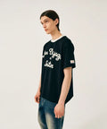 韓國 Satur Setter Logo Embroidered Voyage Short Sleeve T-shirt Art【SR404】