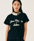 韓國 Satur Setter Logo Embroidered Voyage Short Sleeve T-shirt Art【SR404】