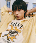 韓國 Satur Sun Retro Graphic Short Sleeve T-shirt【SR405】