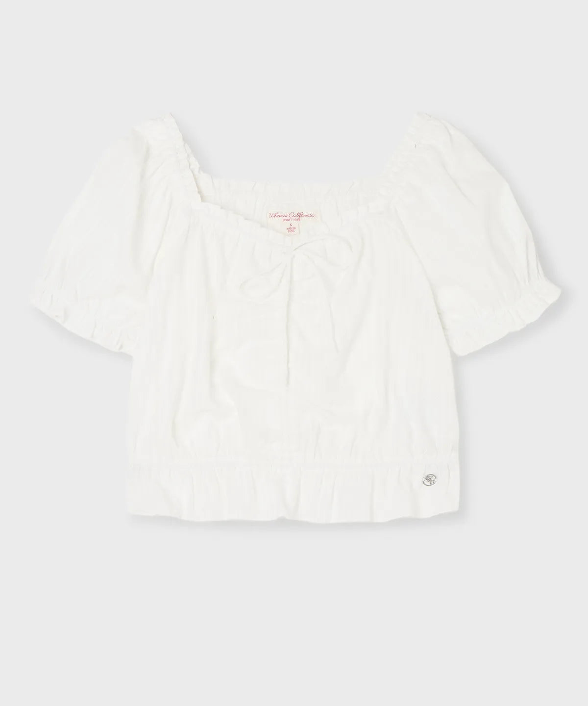 韓國 WhoAU Dobby Shirring Blouse【WA336】