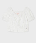 韓國 WhoAU Dobby Shirring Blouse【WA336】