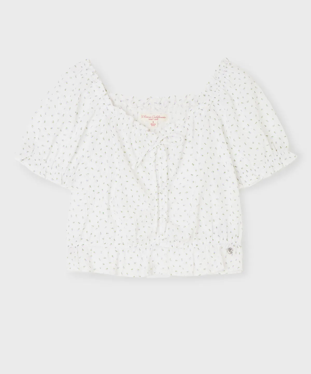 韓國 WhoAU Dobby Shirring Blouse【WA336】