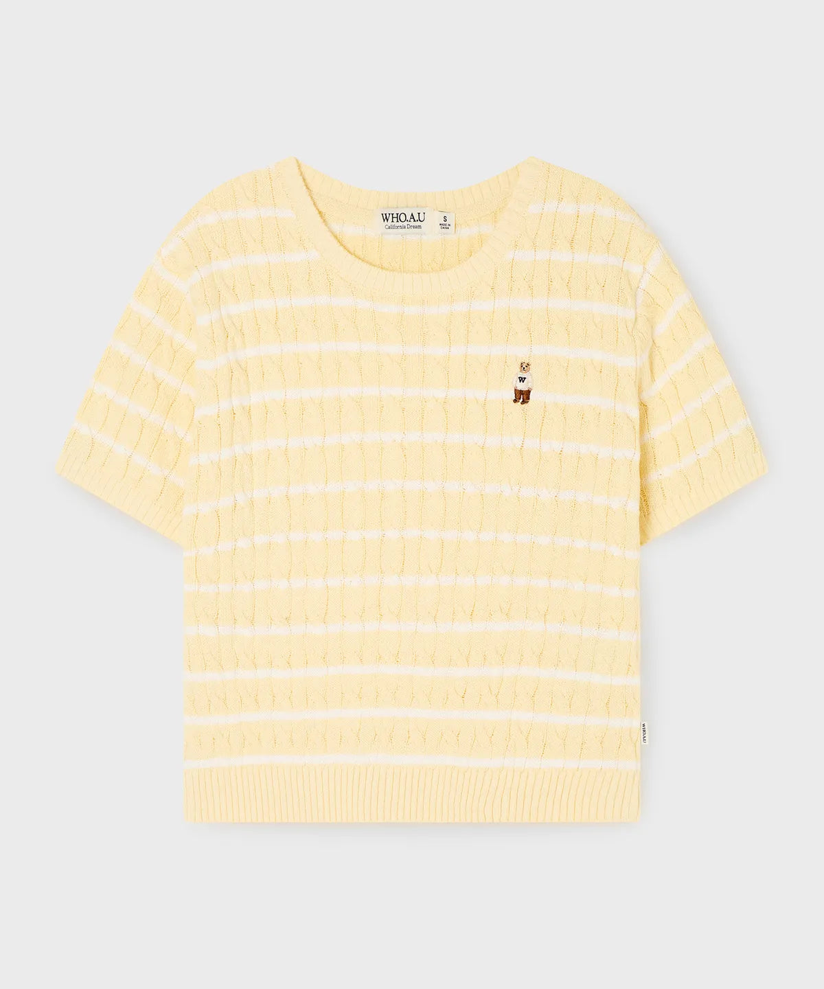 韓國 WhoAU Steve Melange Short Sleeve Sweater【WA349】