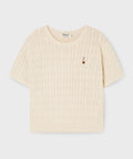 韓國 WhoAU Steve Melange Short Sleeve Sweater【WA349】