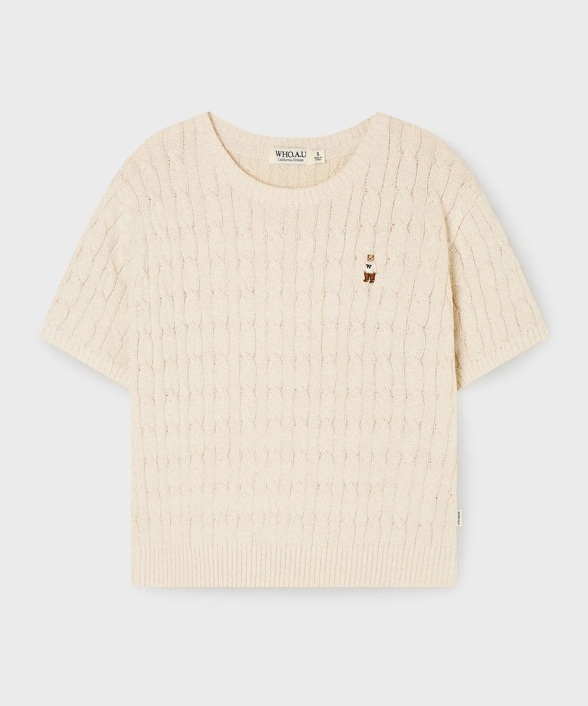 韓國 WhoAU Steve Melange Short Sleeve Sweater【WA349】
