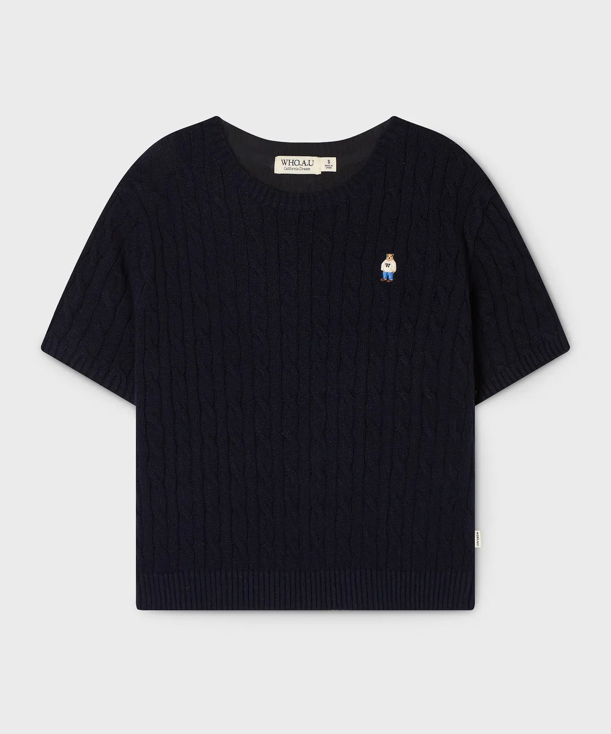 韓國 WhoAU Steve Melange Short Sleeve Sweater【WA349】