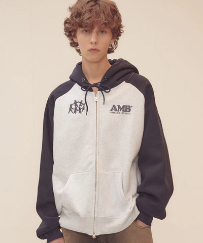 韓國 Ambler Round And Round Raglan Zip-Up Jacket【AR071】