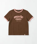 韓國 Marie Claire Arch Logo Ringer T-Shirt【SC653】