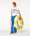 韓國 Satur Setter Logo Embroidered Voyage Short Sleeve T-shirt Art【SR404】