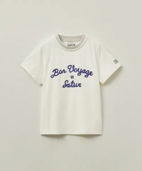 韓國 Satur Setter Logo Embroidered Voyage Short Sleeve T-shirt Art【SR404】