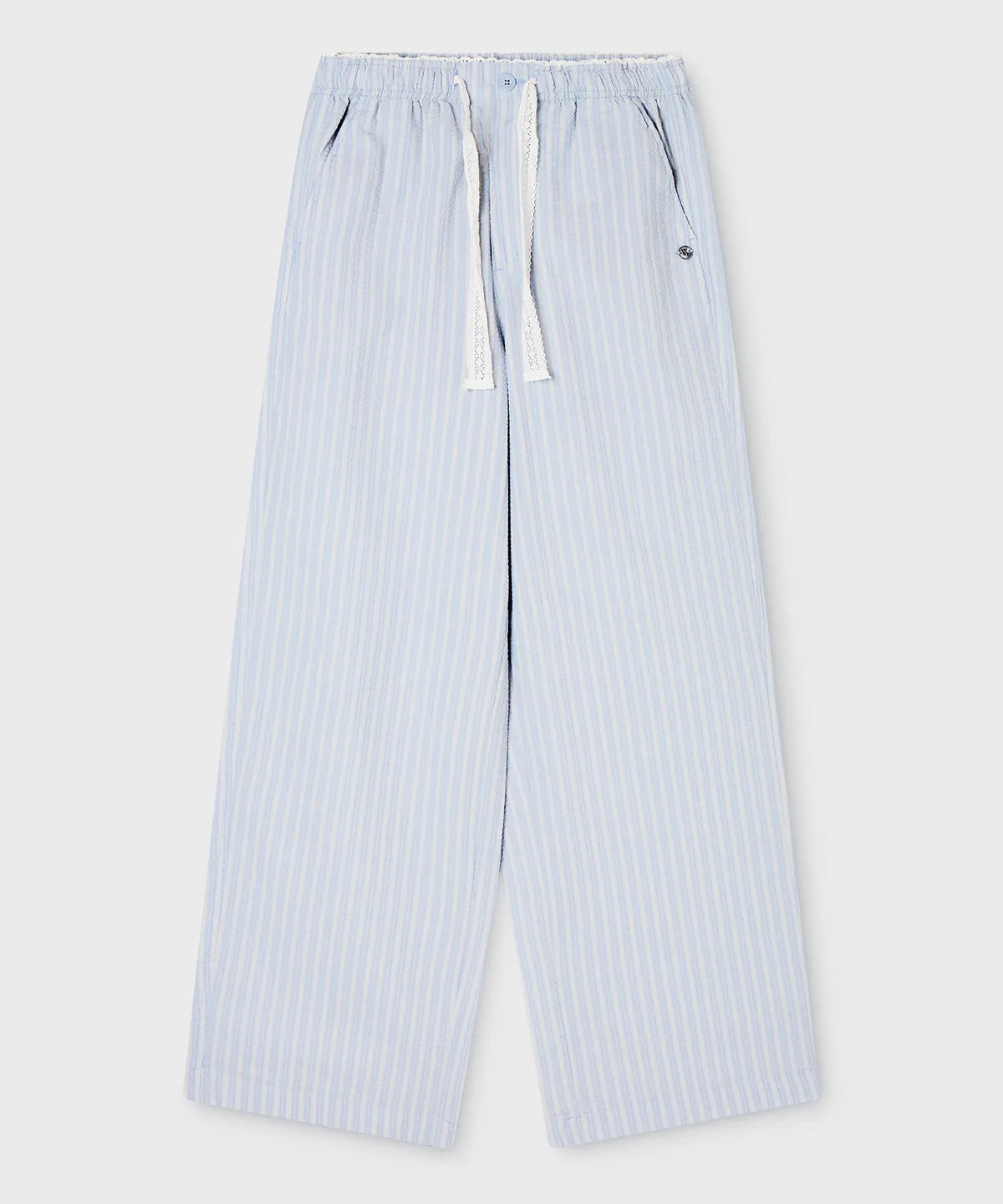 韓國 WhoAU Seersucker Stripe Pants【WA339】