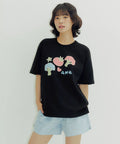 韓國 Ambler Tomato Broccoli Duo Patch Check Patch Short Sleeve T-Shirt【AR108】