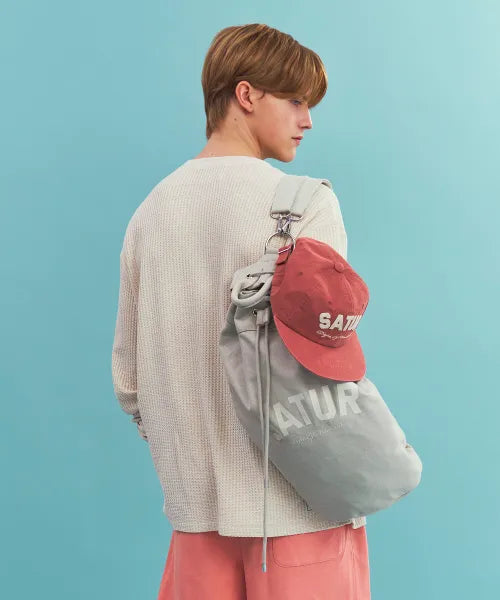 韓國 Satur Canvas Drawstring Bag【SR379】