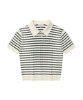 韓國 Wacky Willy Women's Cable Collar Short Sleeve Knit【WW202】