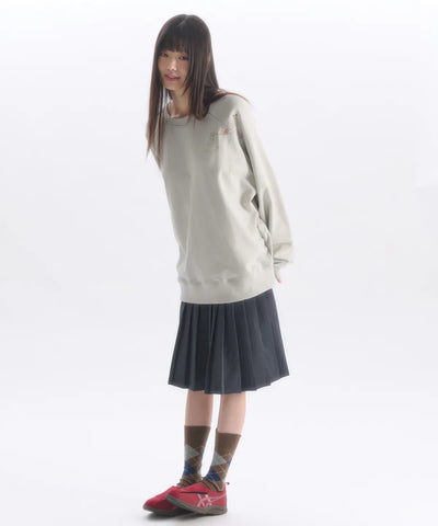 韓國 Ambler See My Way Embroidered Raglan Sweatshirt【AR167】