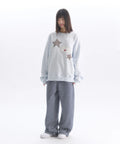 韓國 Ambler By Letter Applique Embroidery Sweatshirt【AR168】