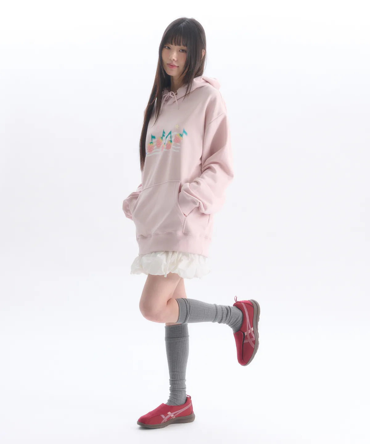 韓國 Ambler Music Note Graphic Hoodie【AR171】