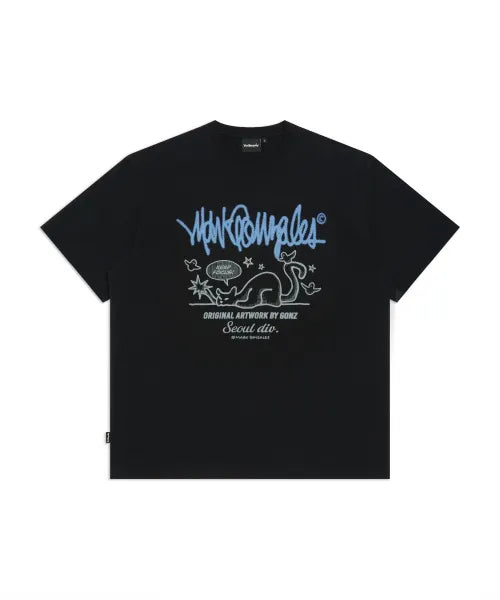 韓國 Mark Gonzales Neko Next Sign Logo Short Sleeve T-Shirt【MG387】