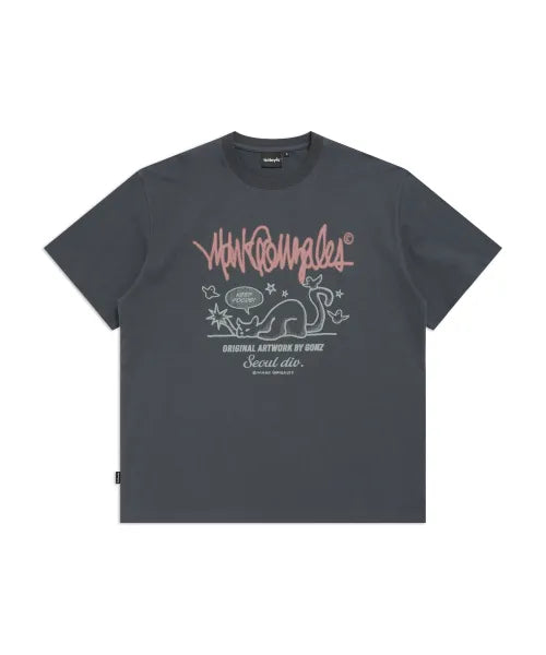 韓國 Mark Gonzales Neko Next Sign Logo Short Sleeve T-Shirt【MG387】