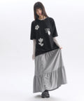 韓國 Ambler See-Through Flower Embroidered Short Sleeve T-shirt【AR183】