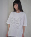 韓國 Ambler Cross-stitch Graphic Short Sleeve T-shirt【AR184】