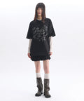 韓國 Ambler Cross-stitch Graphic Short Sleeve T-shirt【AR184】