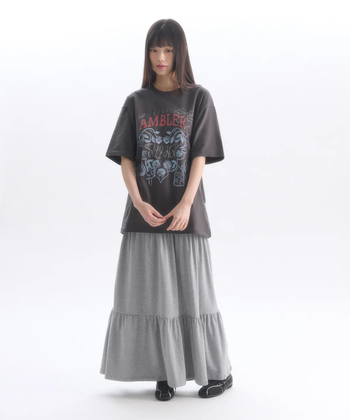 韓國 Ambler Roses Graphic Short Sleeve T-shirt【AR185】
