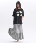 韓國 Ambler Meow Bear Applique Embroidery Short Sleeve T-shirt【AR187】