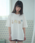 韓國 Ambler A Clothes Line Applique Embroidery Short Sleeve T-shirt【AR188】