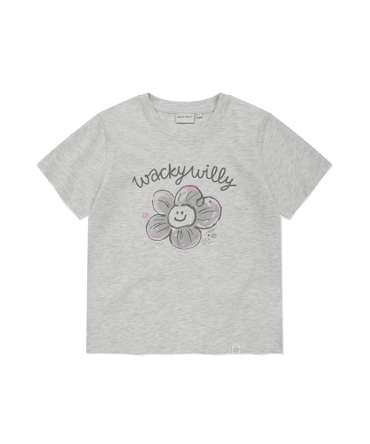 韓國 Wacky Willy Women's Big Lily Graphic Short Sleeve T-shirt【WW171】