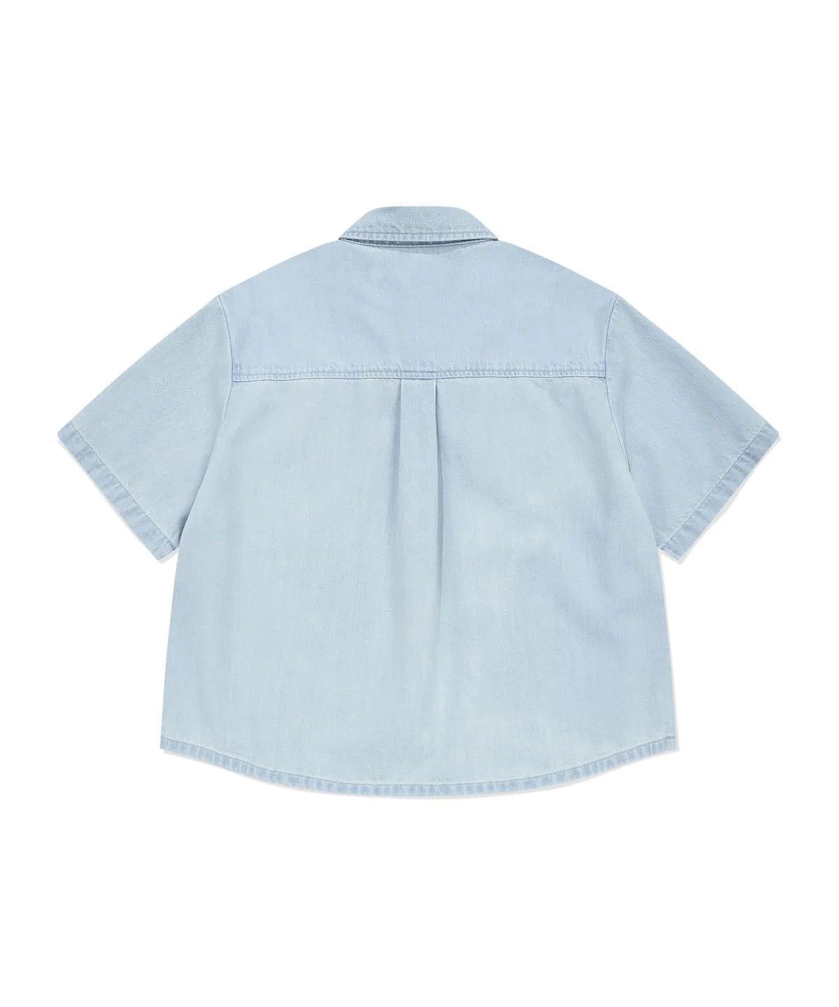 韓國 Wacky Willy Women's Low-Temperature Denim Short Sleeve Shirt【WW224】