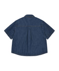 韓國 Wacky Willy Women's Low-Temperature Denim Short Sleeve Shirt【WW224】