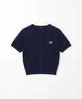 韓國 Marie Claire Basic Logo Round Short-Sleeve Cardigan【SC659】