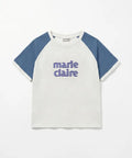 韓國 Marie Claire Colorblock Patch Raglan T-Shirt【SC655】