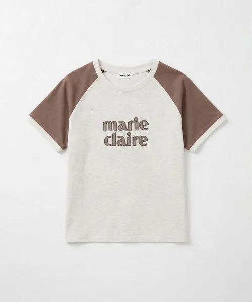 韓國 Marie Claire Colorblock Patch Raglan T-Shirt【SC655】