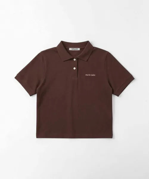 韓國 Marie Claire Origin Logo Pique Polo-T-Shirt【SC658】