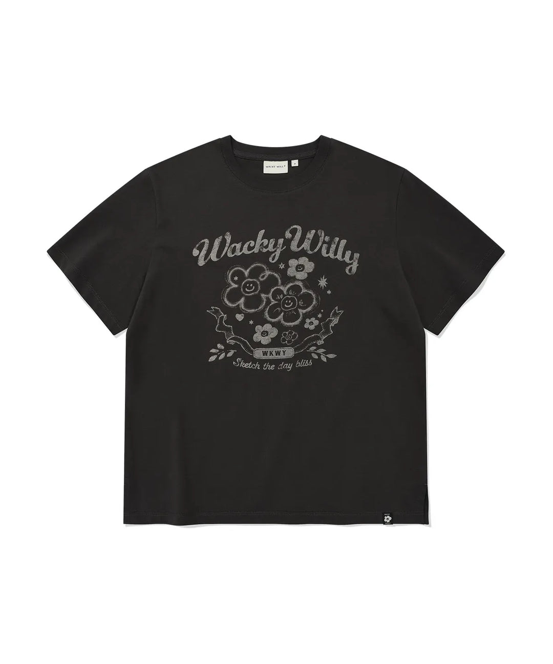 韓國 Wacky Willy Women's Big Lily Vintage Short Sleeve T-shirt【WW234】