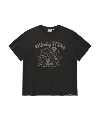 韓國 Wacky Willy Women's Big Lily Vintage Short Sleeve T-shirt【WW234】
