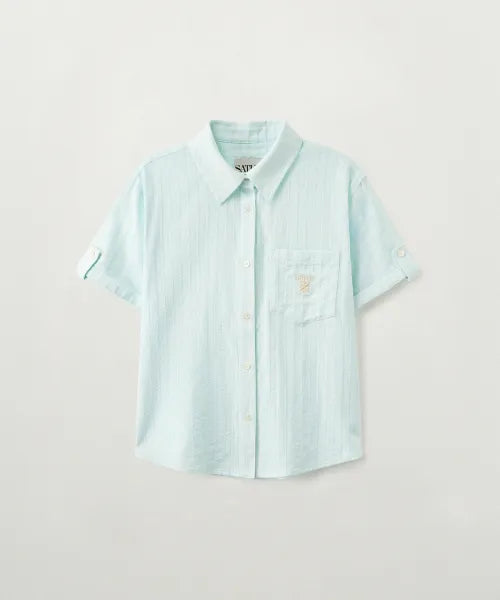 韓國 Satur (W) Rolled-up Half Shirt【SR415】