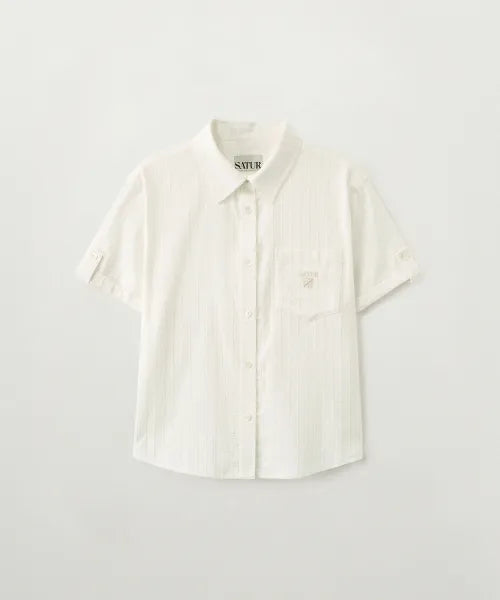 韓國 Satur (W) Rolled-up Half Shirt【SR415】