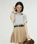 韓國 Satur Lauren Piqué Polo Short Sleeve T-shirt【SR402】