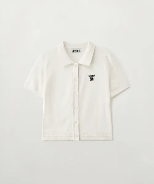 韓國 Satur (W) Collared Half Knit Cardigan【SR406】