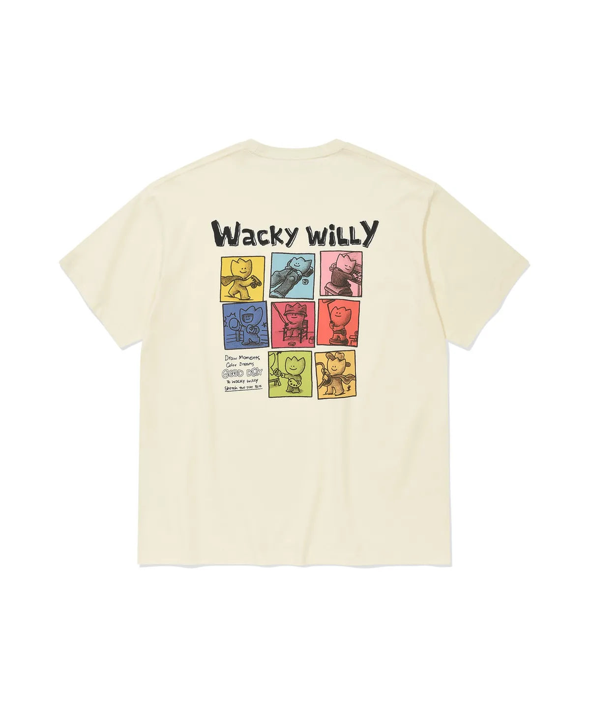 韓國 Wacky Willy 8-Cut Graphic Short Sleeve T-Shirt【WW260】
