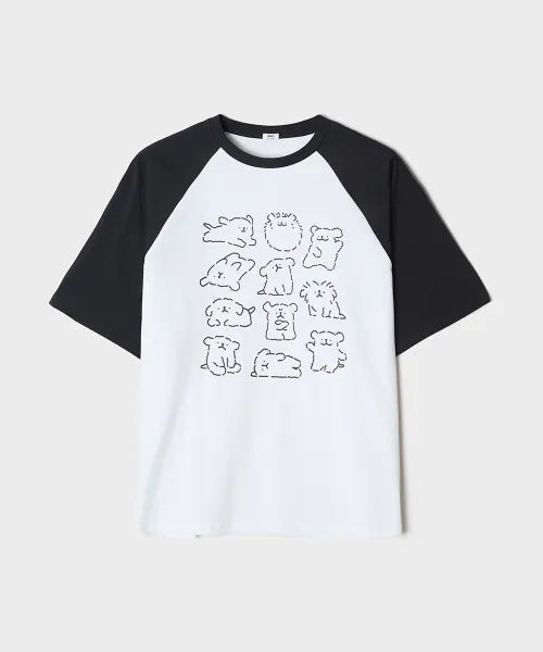 韓國 SPAO Maltese Raglan Short Sleeve T-shirt【SP477】