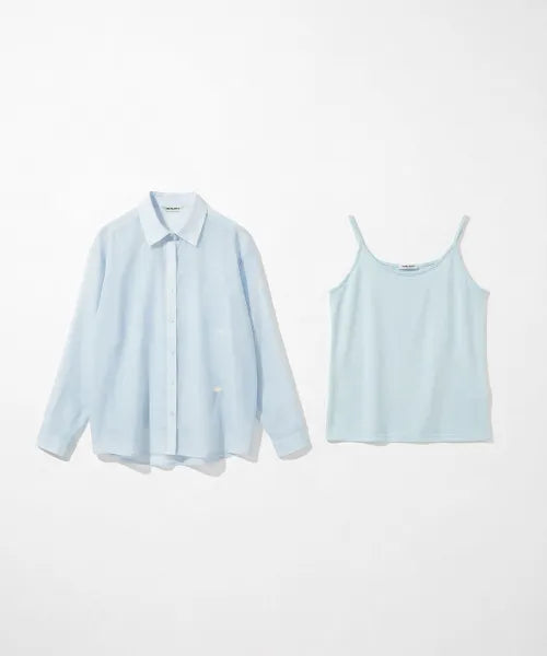 韓國 Marie Claire Origin Logo Shirt And Tank Top Set【SC654】