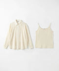 韓國 Marie Claire Origin Logo Shirt And Tank Top Set【SC654】