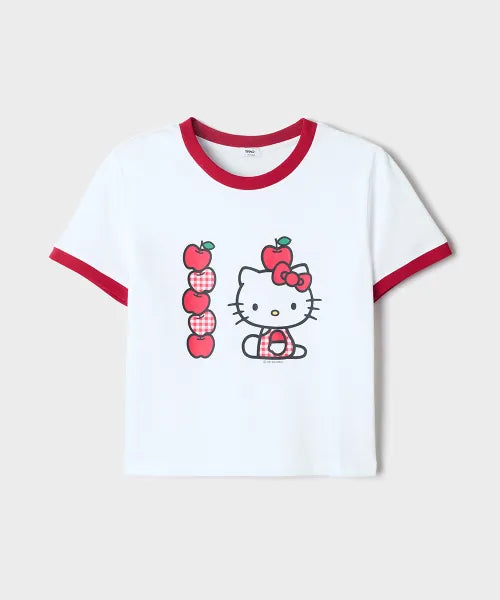 韓國 SPAO Sanrio Characters Ringer Crop Short Sleeve T-shirt【SP452】