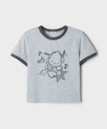 韓國 SPAO Sanrio Characters Ringer Crop Short Sleeve T-shirt【SP452】