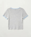 韓國 Satur (W) Rope Logo Ringer Half Knit【SR410】